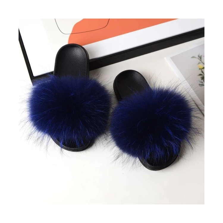 

Fashion New Spring And Summer Fox Slippers Home Flat Fox Leather Slippers