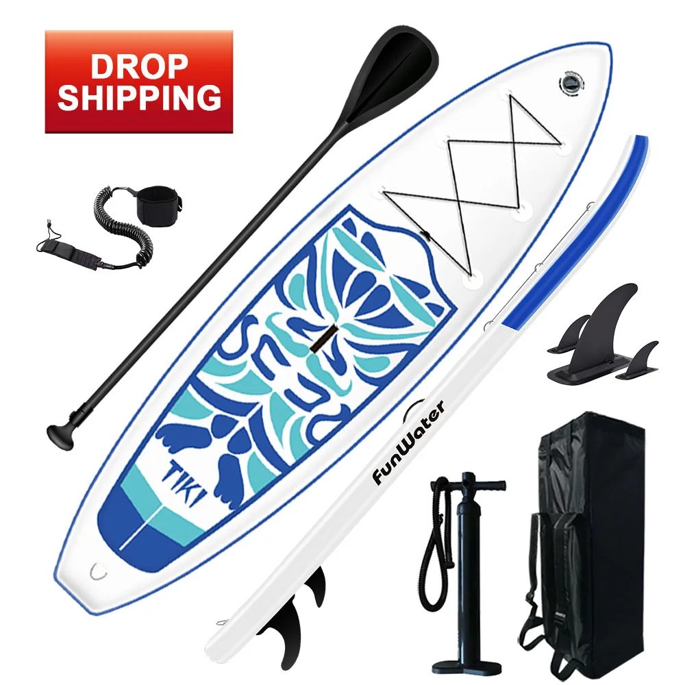

FUNWATER drop shipping sup paddle board stand up paddleboards paddle board inflatable surfing, Blue and pink