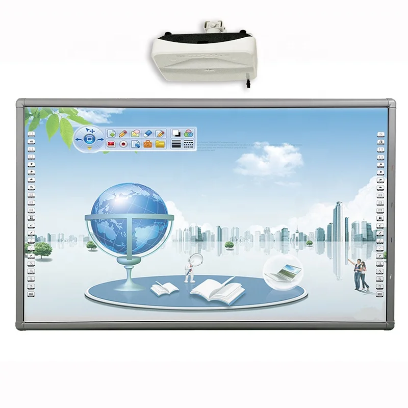 Chinese Factory  Oem/Odm Interactive Whiteboard  With Built-In Android Os&Speakers 10 Points Infrared Touch  Hd Display screen