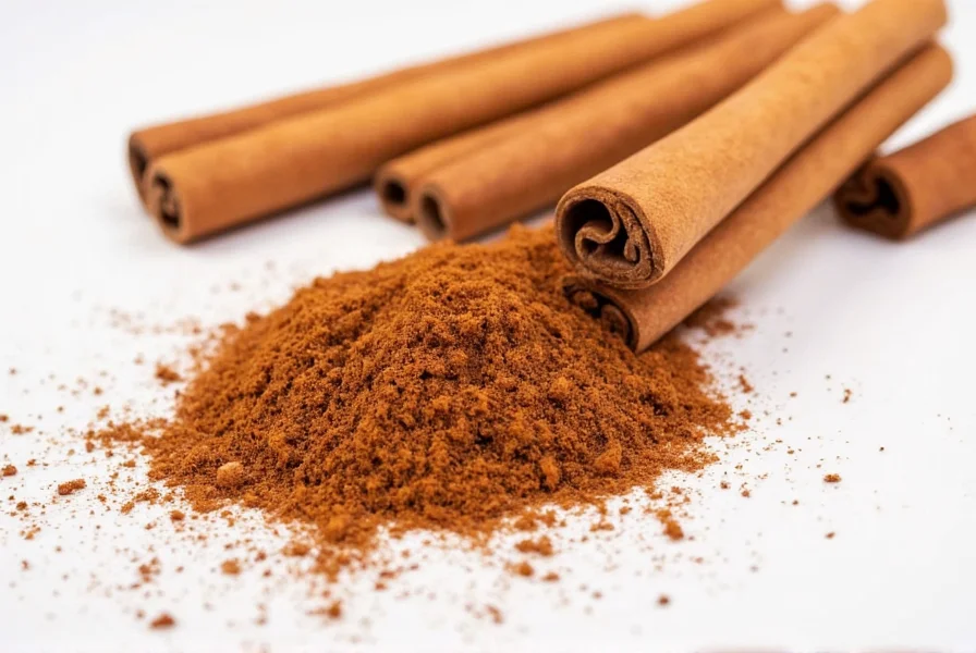 Close-up of Ceylon cinnamon sticks showing delicate layered structure compared to Cassia cinnamon