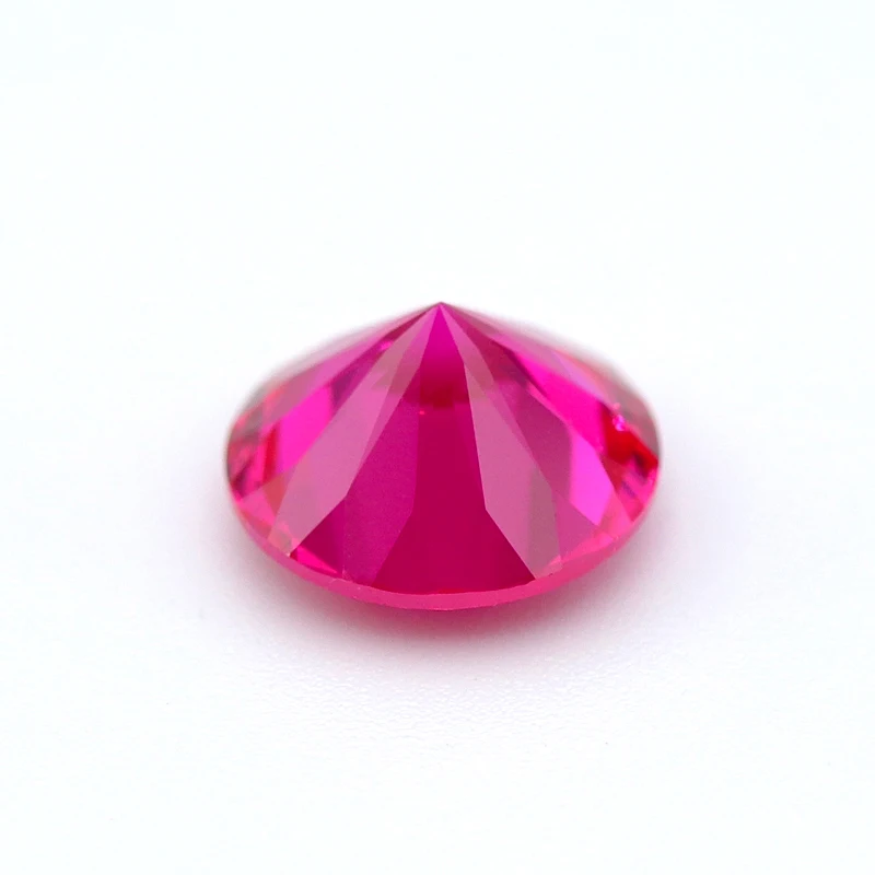 

Redleaf gems fancy color round shape deep ruby stone wholesale ruby gemstone lab grown gems