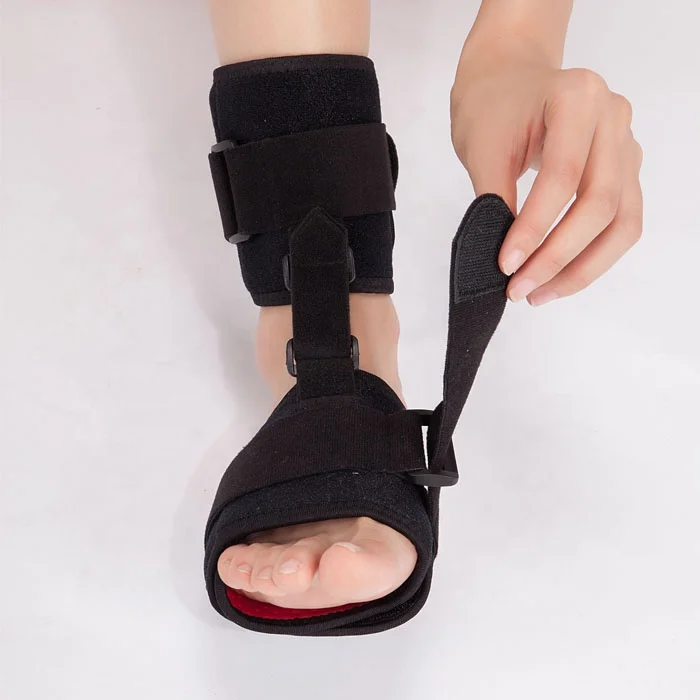 

orthopedic ankle foot orthosis ankle brace plantar fasciitis night splint foot drop splint wear inside shoes, Black