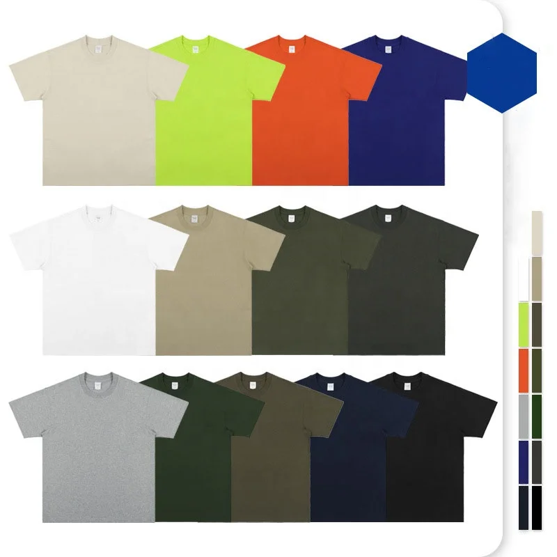 

Oversize men's Tshirt loose and comfortable solid color wholesale custom 100%cotton men Tshirt