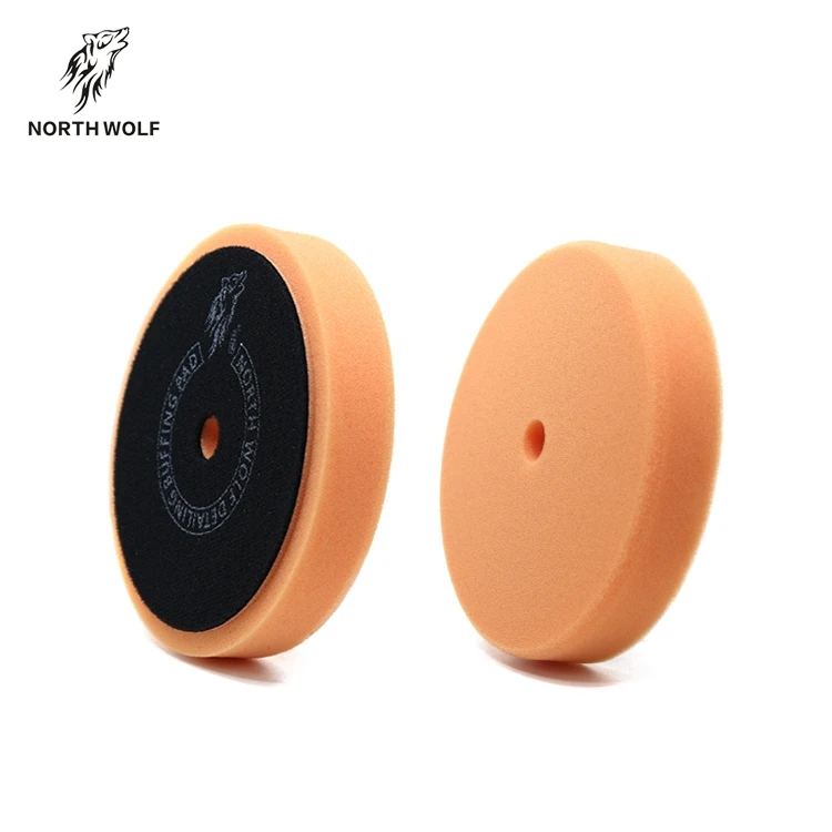 

North Wolf Classic shape 5'' soft orange foam swirl remover Buffing and polishing pad waxes sponge polierpad