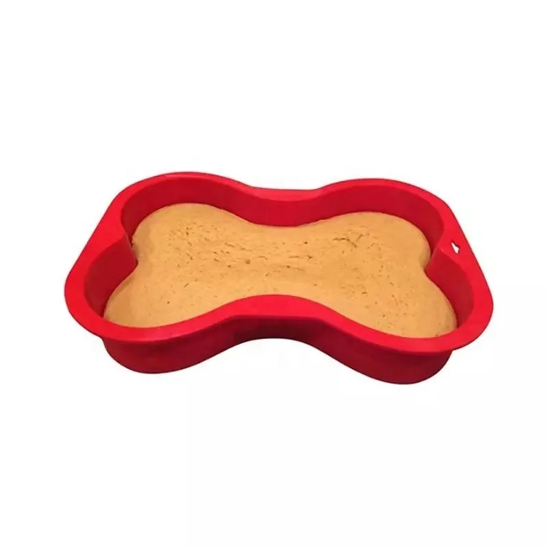

Dog Bone Microwave Oven Silicone Cake Pan Microwave Safe Cake Baking Pan