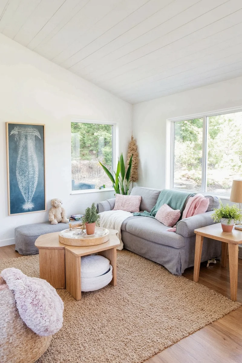 Colorful yet durable rugs and pillows