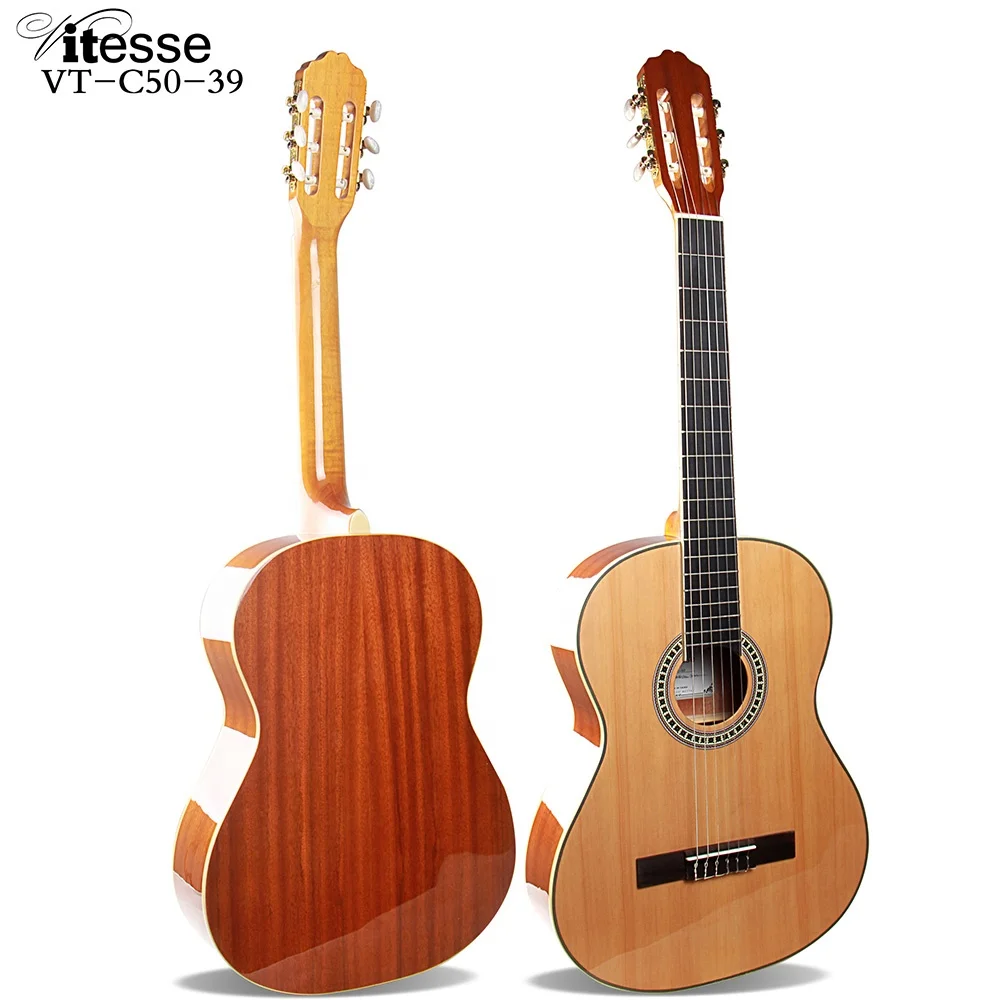 

VT-C50-39 Top One Vintage Design 39 Inch Classical Style Solid Wood Machine Heads Classical Guitar