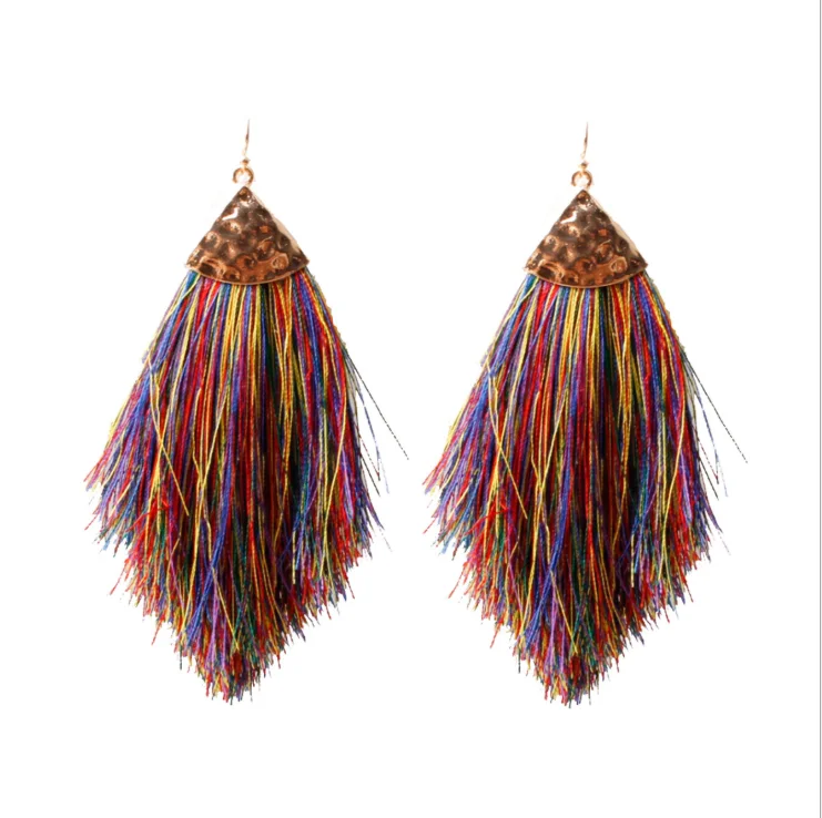 

Hot Sale Hook Earrings Cotton thread tassels arrow tassels Earrings