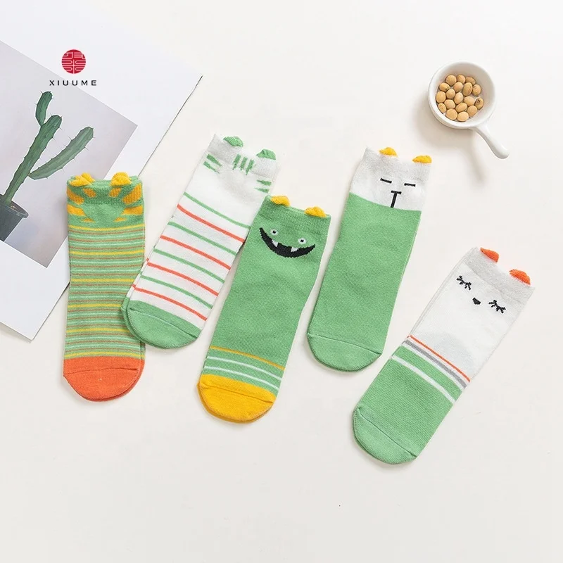 

New kids cute funny fashion 3d cartoon animal soft cotton children young boy tube kids socks
