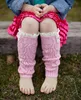 Leg Warmers for Girls Socks Gaiters Boot Cuffs Girl Kids winter Warm Lace Floral Border socks leg wraps Knitted wool thigh bands