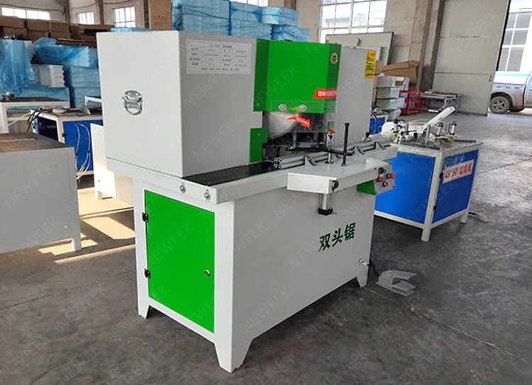 NEWEEK double head woodworking 45 90 degree angle cutting machine for cutting picture frames