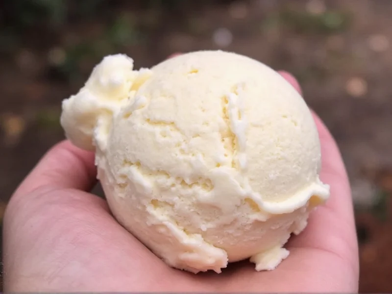 Hand-scooped artisanal ice cream showing creamy texture at Cliff's