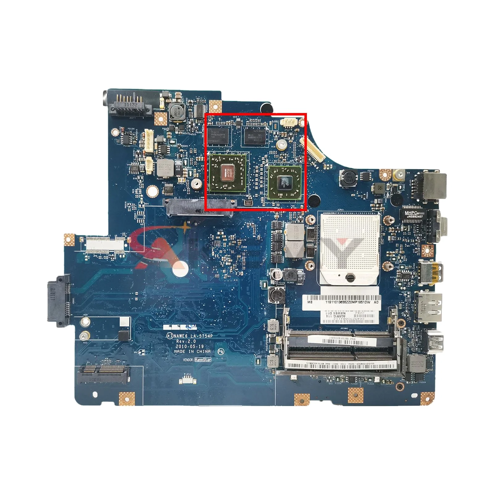 

For G565 Z565 Laptop Motherboard With GT310M Fit for LA-5754P G565 Z565 MAIN BOARD