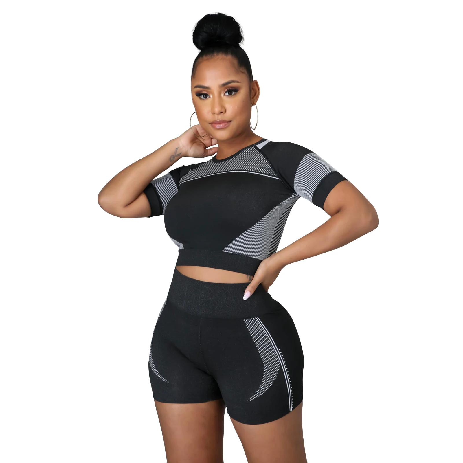 

2021 eco sport wear two piece yoga set fitness women