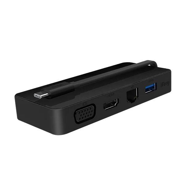 IFory Hub 4-en-1 USB C a hubs usb 3,0 adaptador con Ethernet VGA HDMI Multiport de acoplamiento estaci&oacute;n - ANKUX Tech Co., Ltd