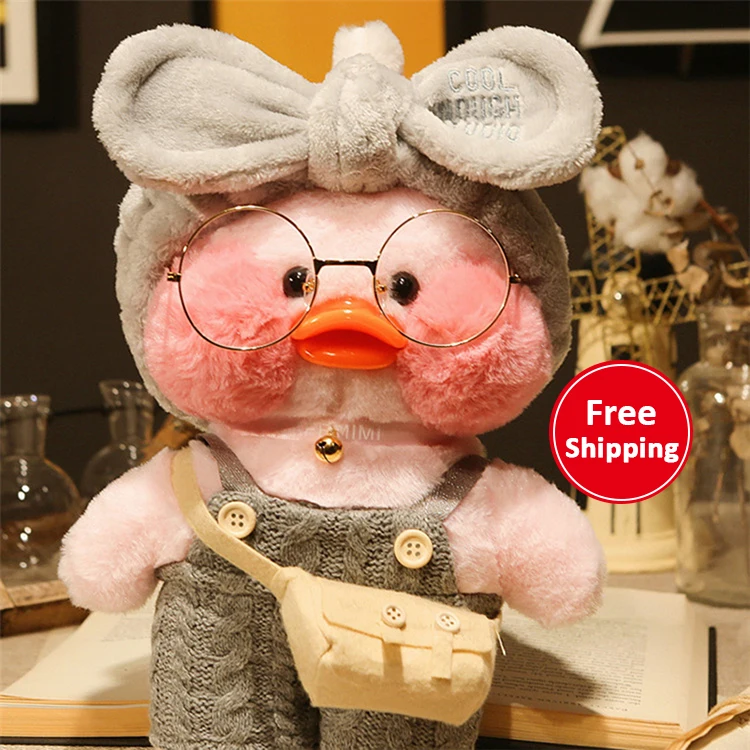 

30cm Korean Netred Wearing Hyaluronic Acid Little Yellow Duck Doll Lalafanfan Ducks Plush soft Toys Ducks Doll Christmas Gift