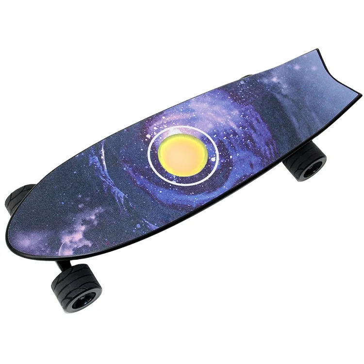 

Wireless Remote Control fish board Cheap electric skateboard with Colorful led