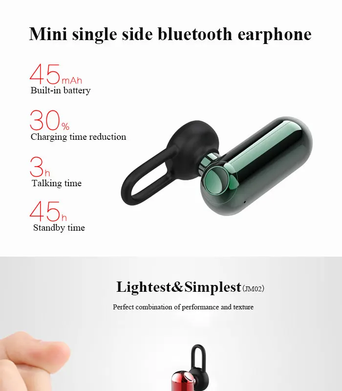 Jablue JM02 amazon top seller 2020 bluetooth 5.0 consumer electronics mini bluetooth headphones TWS WIRELESS HEADSET - ANKUX.COM