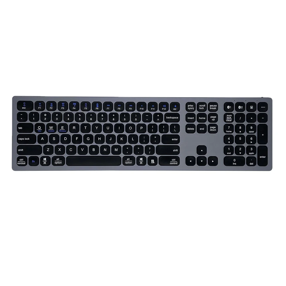 

SeenDa Bluetooth Keyboard Multi-Device Rechargeable Bluetooth Keyboard Aluminum Wireless Type-C Rechargeable Keyboard