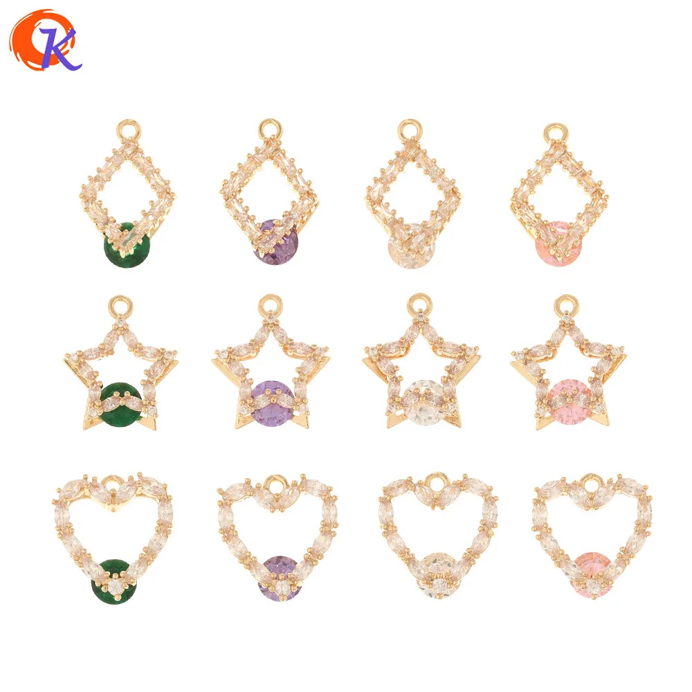 

Jewelry Accessories Cordial Design 20Pcs Jewelry Accessories/CZ Charms/Hand Made/Geometry Shape/DIY Making/Jewelry Connectors/