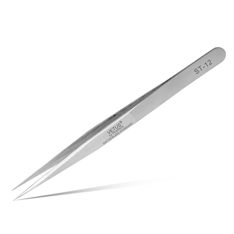 

ST-16 Tweezers Stainless Steel Eyebrow Tweezer Set Extension Professional Angular Tweezer