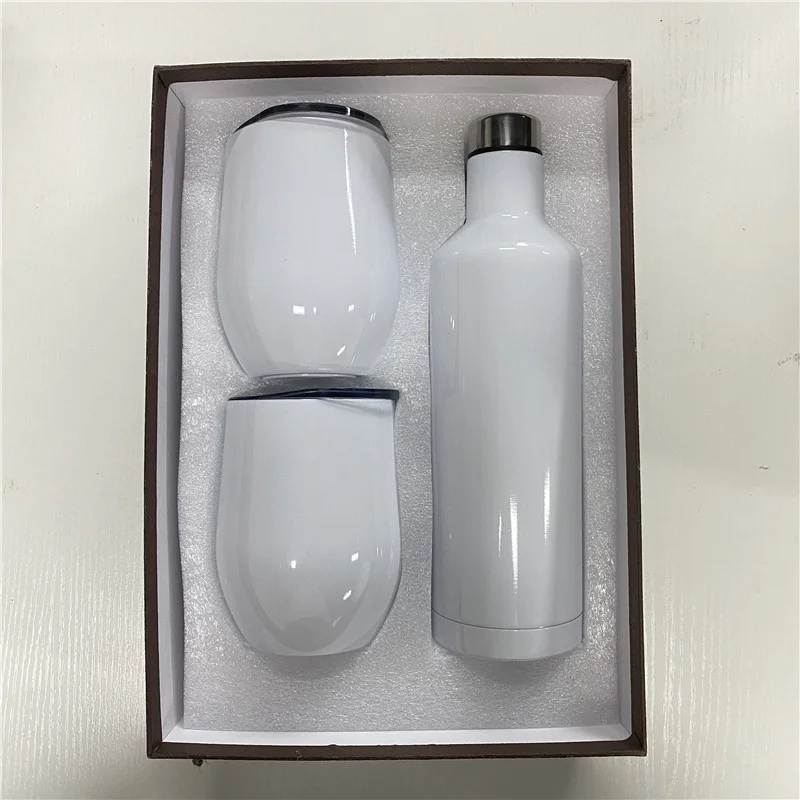 

Stainless steel double wall vacuum thermos red wine bottle set customizable logo red wine gift box wine cup set, Customized colors acceptable