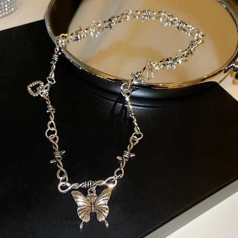 

fashion trendy bow chain heart 2021 butterfly necklace jewelry