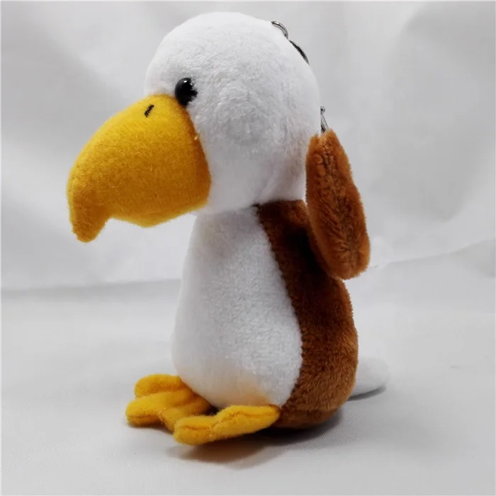 Custom Fashion Soft Mini Stuffed Animal Toy Eagle Cute Plush Keychain