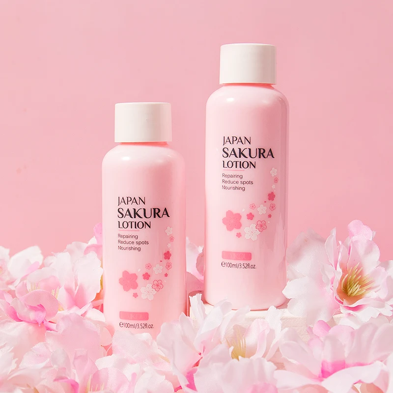 Laikou Japan Sakura Nicotinamide Vitamin C Repair Nourishing Skin Reduce Spots 3.52 fl oz 100ml Facial Lotion Face Cream
