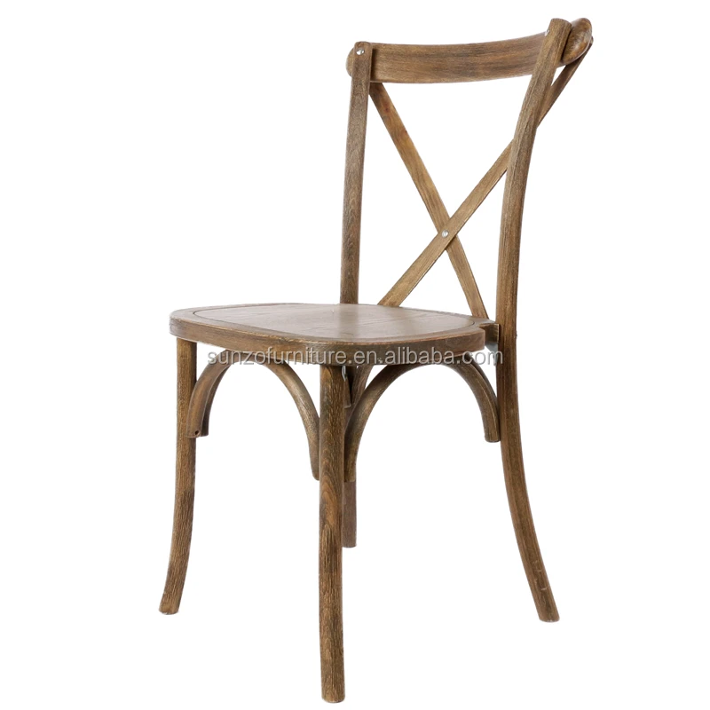 wood cross back chair
