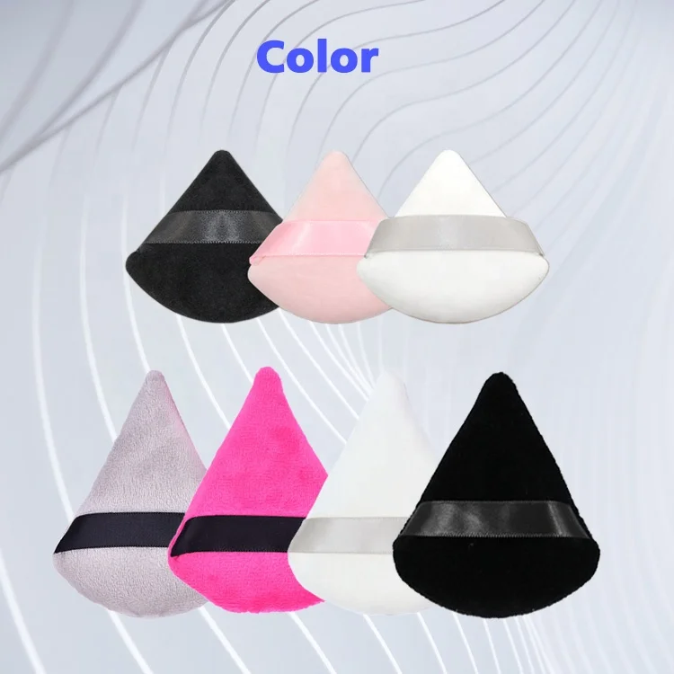 

Portable Multiple Color Triangle Shaped Cosmetic Cotton Makeup Foundation Powder Puff