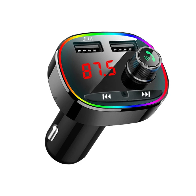 

Car MP3 player 3.1A Smart Fast Charge multi-function FM Transmitter kit Blue5.0tooth car charge