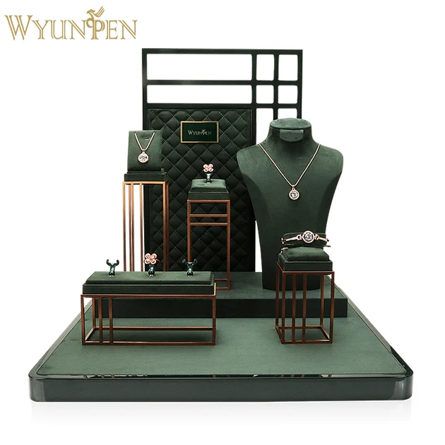 

WYP Jewelry Display Organizer Sets Jewelry Stand Metal display props Ring Necklace Bangle Display Rack for Store Counter