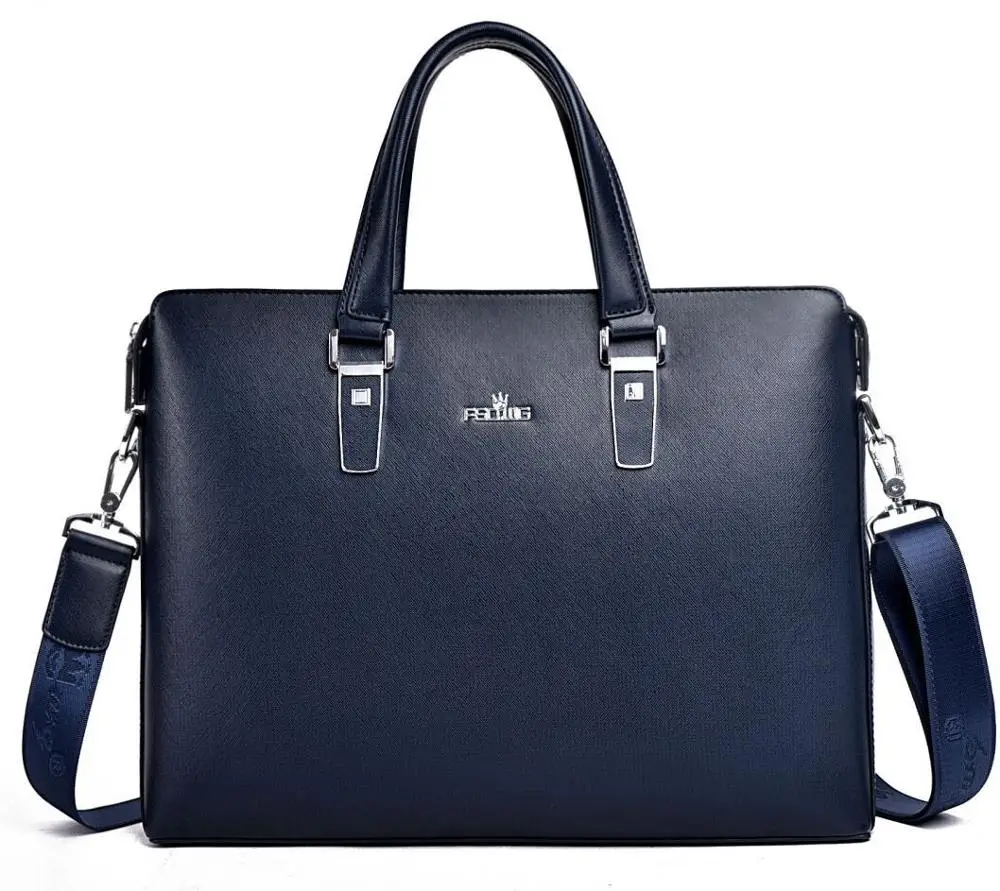 

Ready To Ship 2021 Fashion Business Waterproof PU Leather Briefcase Bag for Men