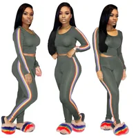 

PA6289 - women trending bandage pants and solid crop top two piece set
