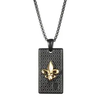 

Trendy Fashion Stainless Steel Man Jewelry Black Charm Men Pendant Necklace
