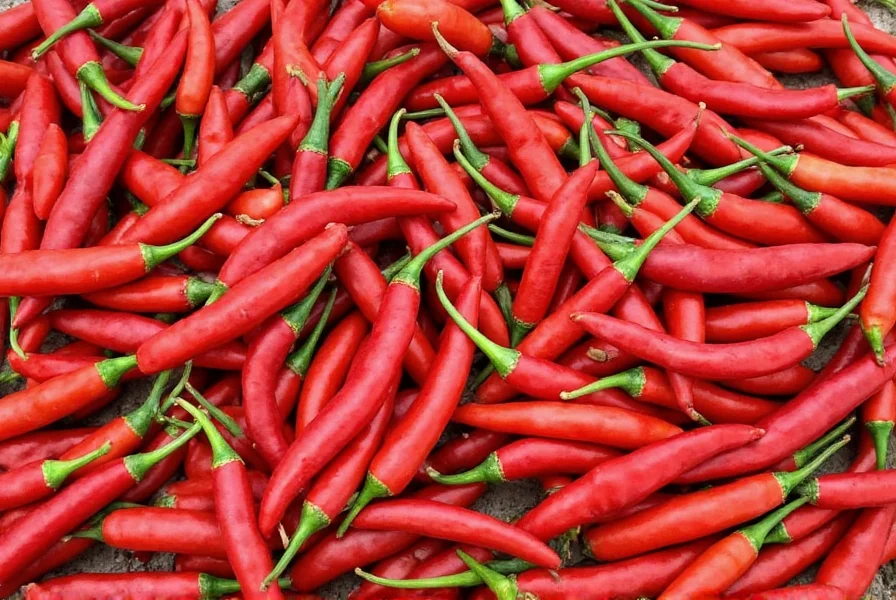 String of Dried Chiles Hanging in Kitchen