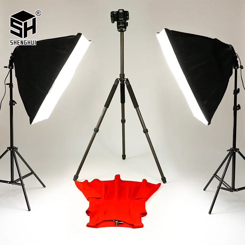 

Photography 50x70CM Four Lamp Softbox Kit With 8pcs Bulb Soft Box Accessories Tripod Stand For Professional Photo Studio Video