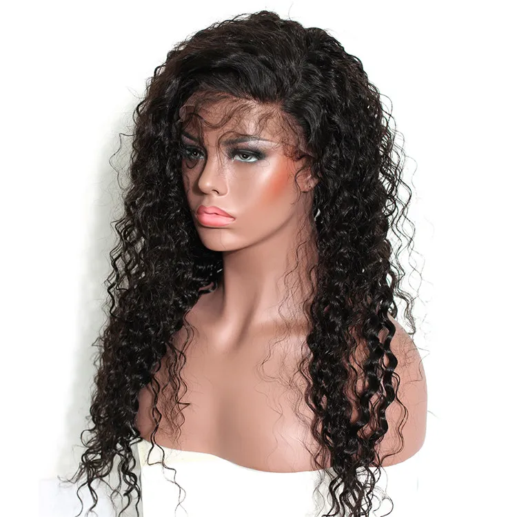 

virgin brazilian hair deep wave full lace human hair wig cuticle aligned short natural curly curly afro wigs for black women