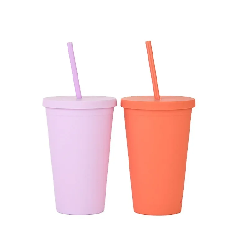 

Tumblers with Lids 16oz Pastel Colored Acrylic Cups with Lids and Straws | Plastic Bulk Tumblers, As picture