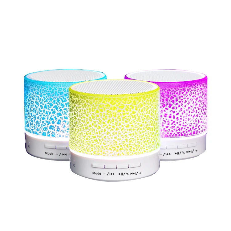 

2020 High Quality Mini Speaker Home Table Round Smart Active Wireless Mini Speakers with Led Light, Multicolor