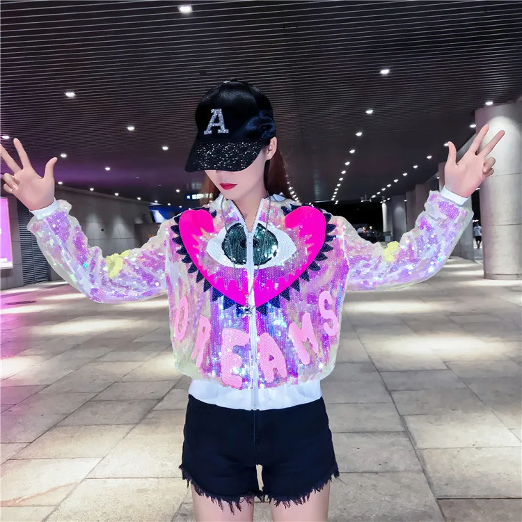

Factory Wholesales Woman Bulk Best Quality Sublimation Sequin Jackets, Black ,pink