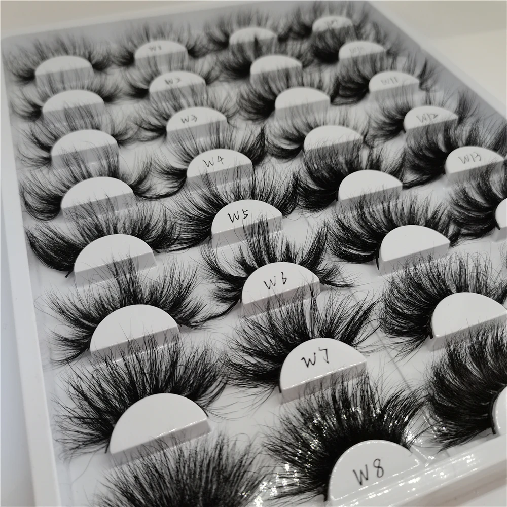

2021 3D 5D FW series 25mm 100% real mink eyelashes eyelash vendor, Black color
