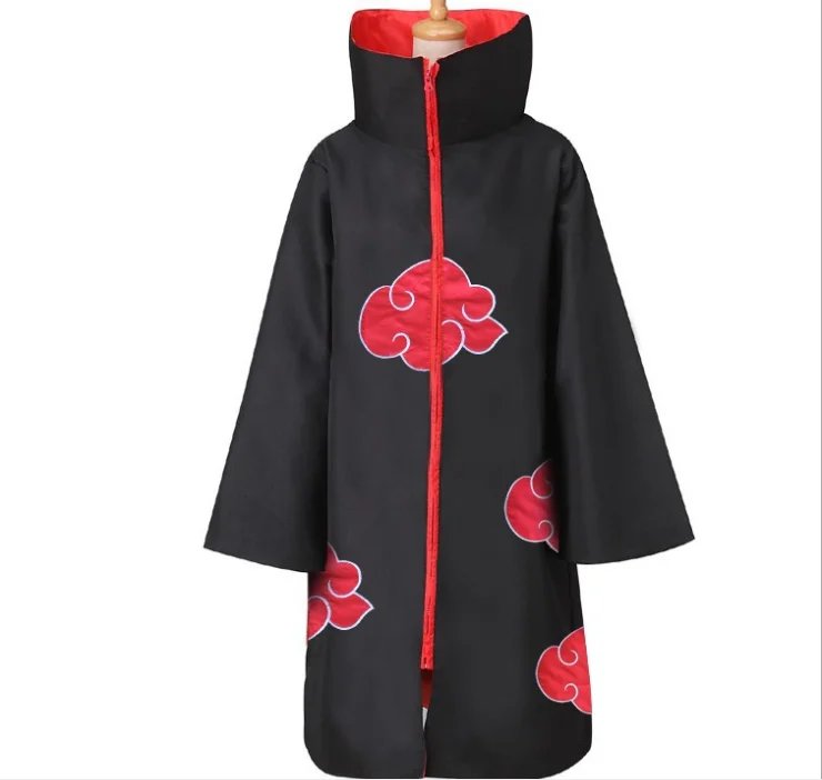 

Ready to ship 2021 Naruto-Akatsyki Cloak Anime Cosplay Costume Red Cloud Robe Four Generations Six Generations Halloween Cloak