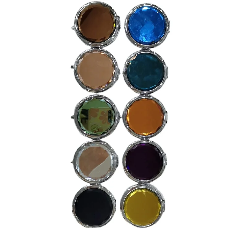 

Custom Portable 180 Degree Adjustable Makeup Aspherical Mirror, Purple/red/black/customized