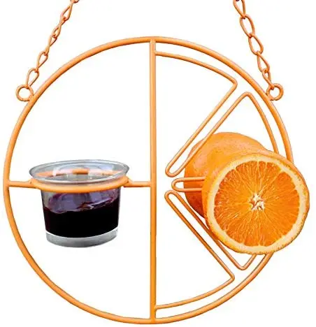 

Amazon hot selling Heath Outdoor Products Orange Metal Humming Bird Feeders for outside