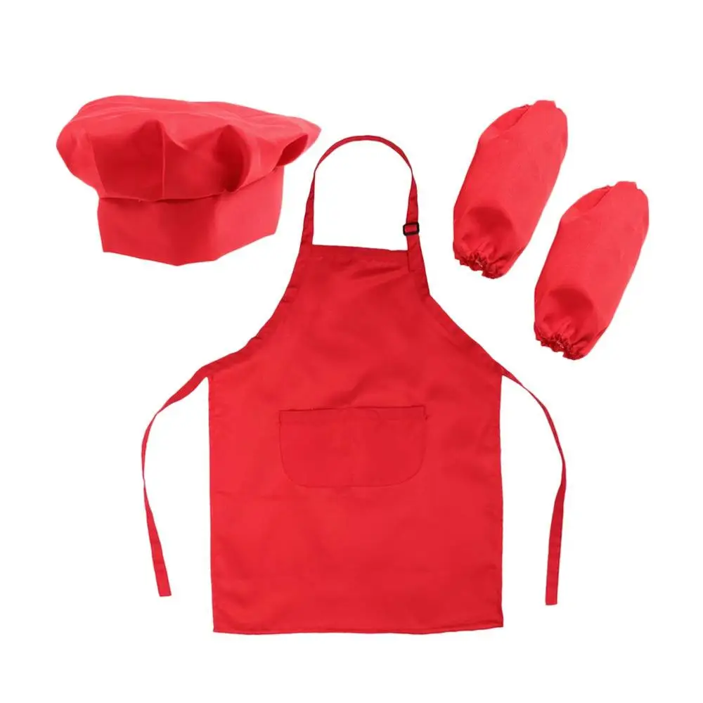 

Polyester Child Apron And Chef Hat Art Apron For kids Cooking With Custom Logo, Customized