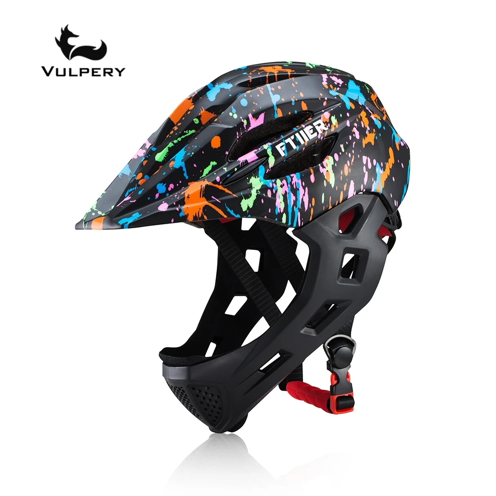 

Kid Bicycle Helmet Detachable Pro Protection Children Full Face Bike Cycling LED Mountain Mtb Road Helmet