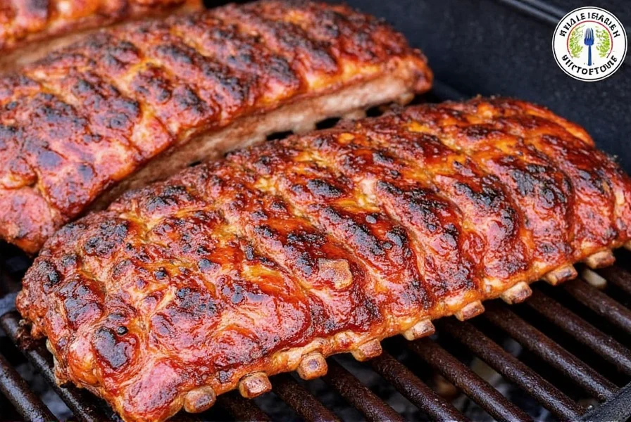 Diagram showing smoke flow around ribs placed bone up and bone down
