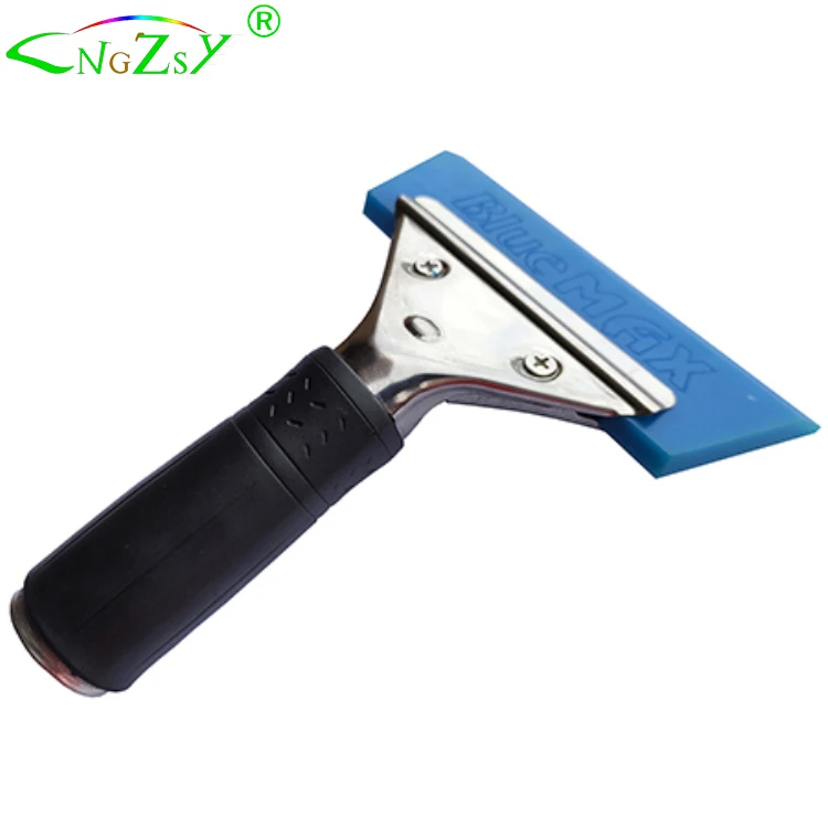 

Stainless Steel Handle Scraper B22 Window Glass Tint Clean Tools Kits Blue Max Rubber Vinyl Squeegee